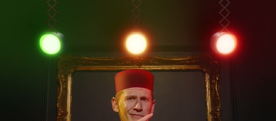 Green, amber and red risk lights above the bellhop